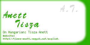 anett tisza business card